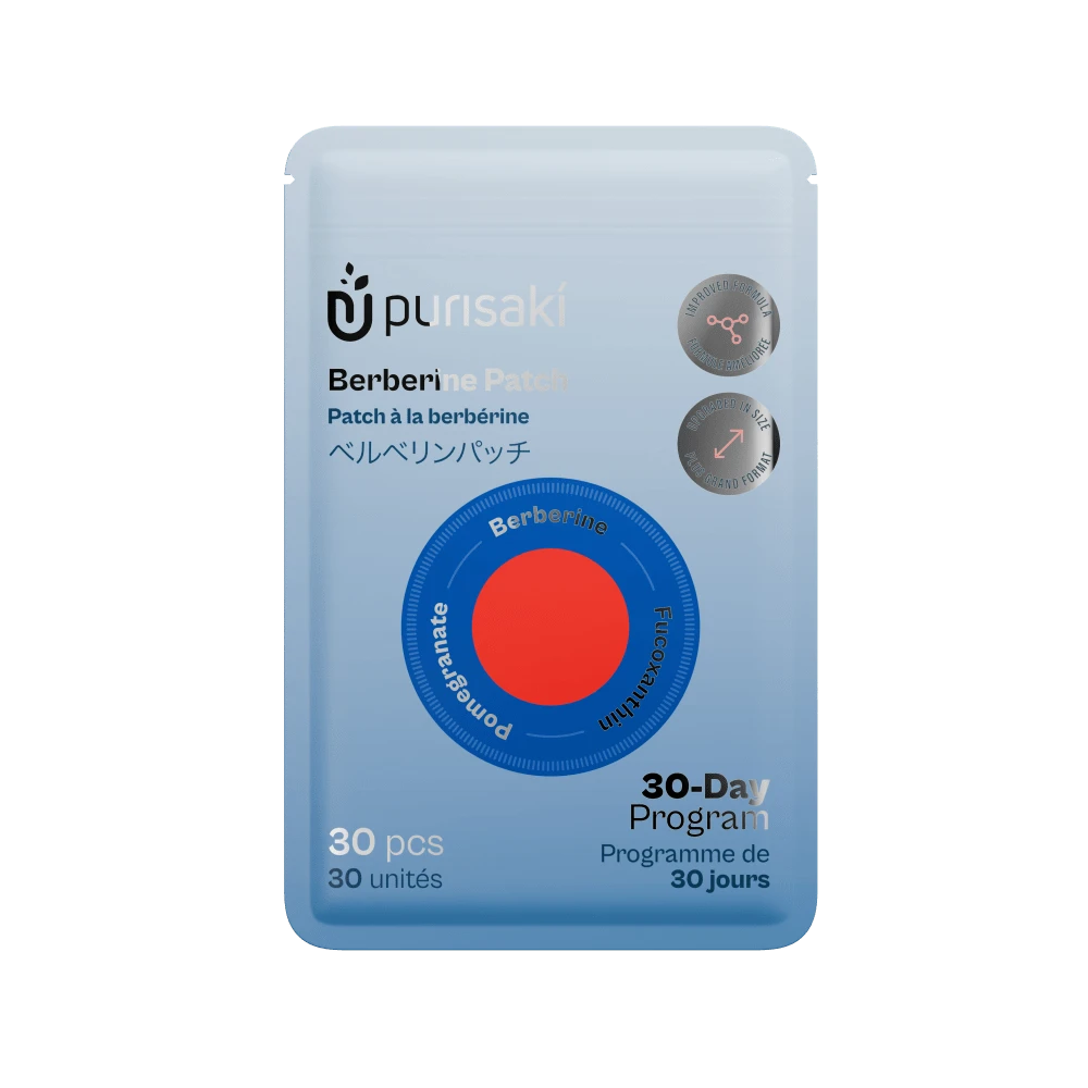 Purisaki Berberine Patch — Overnight Transdermal Foot Patch with Berberine, Pomegranate & Fucoxanthin